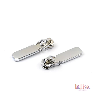 ซิปเสริมกระเป๋า ตัวดึงหัวซิป ตัวดึงซิปฟันโลหะเบอร์5 โลหะผสม metal zipper head (E-2-D,XY-C#5)