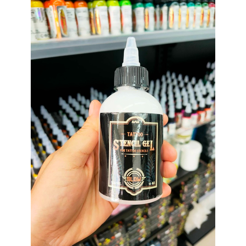 น้ำยาลอกลายสัก SLOW TATTOO STENCIL GEL คุณภาพสูงติดทน สำหรับงานแทททูโดยตรง - รูปที่ 4
