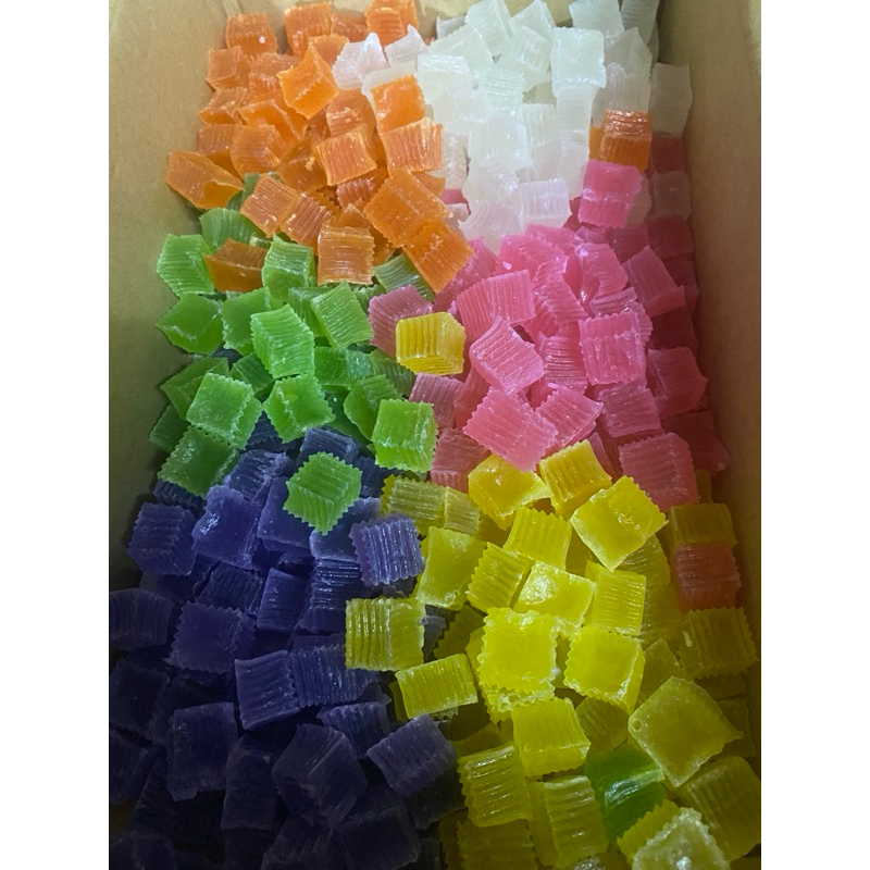 วุ้นกรอบ 6สี เพชรบุรี ขนมไทย ขนมสร้างอาชีพ  ยกลัง 2 โล