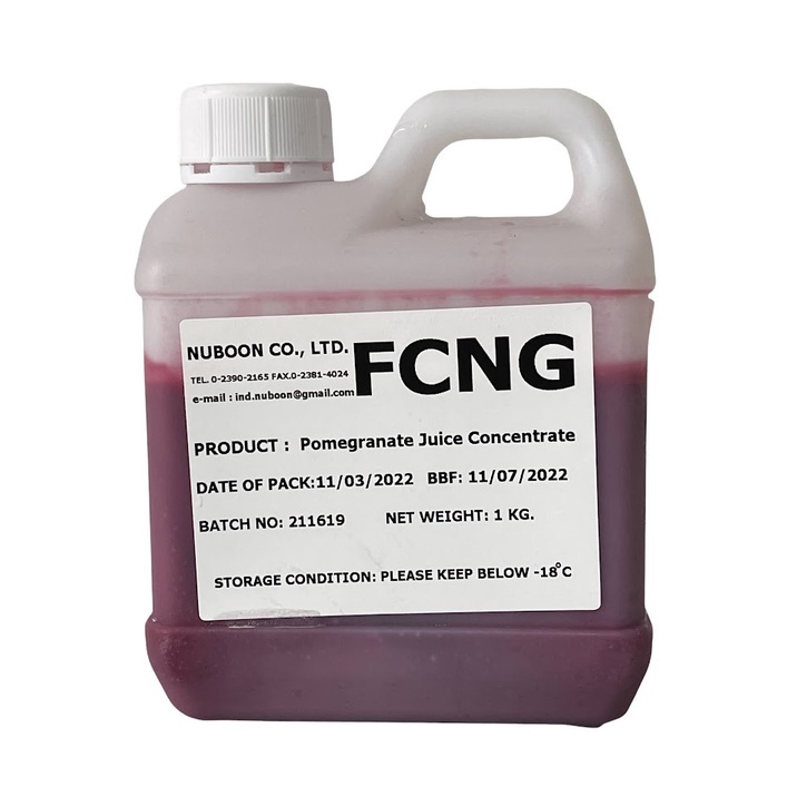 Nuboon น้ำทับทิมเข้มข้นแท้จากธรรมชาติ ไม่มีสารปรุงแต่ง แพค 5 กก. (FCN1)