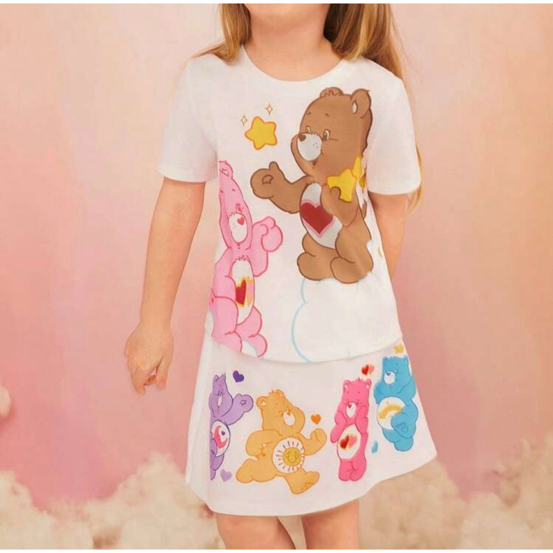 4ขวบ-7ขวบ 🧸ลิขสิทธิ์แท้ 100% 💖 Care Bears แคร์แบร์🌷ชุดเซ็ตเด็กผู้หญิง แคแบ ชุดออกงานเด็กผู้หญิง เสื้อเด็ก กระโปรงเด็ก