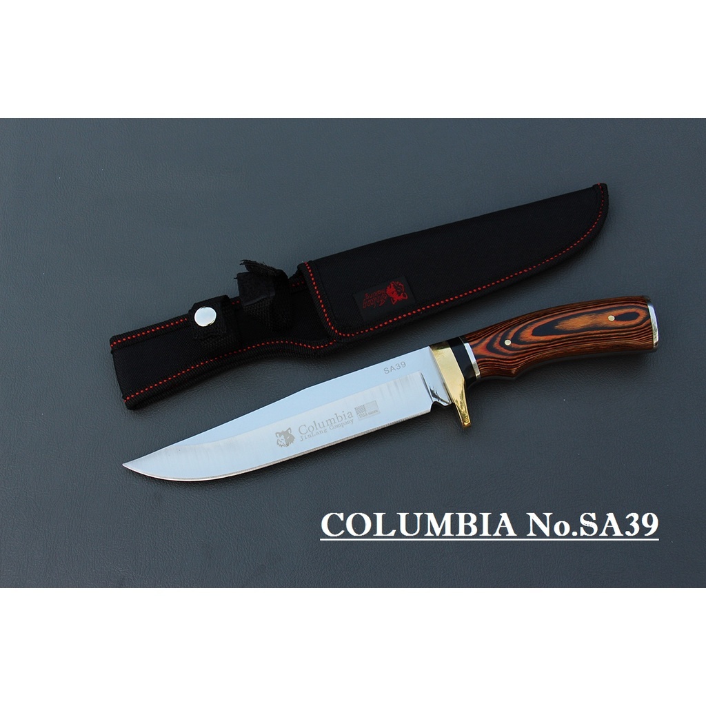 มีดเดินป่า COLUMBIA SA39 พร้อมซองไนล่อนทนทาน