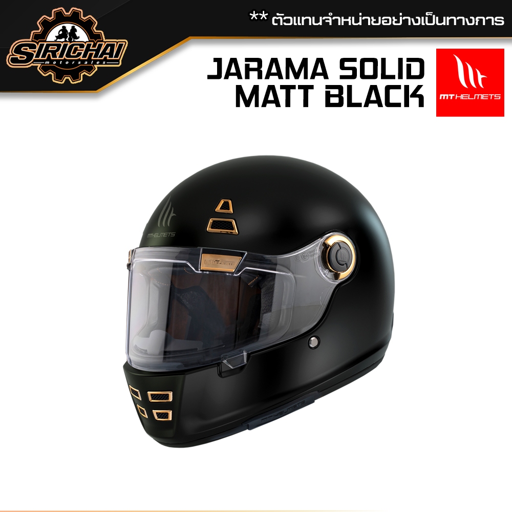 หมวกกันน็อค MT HELMETS รุ่น JARAMA SOLID MATT BLACK ( +1 ไซส์จากปกติ นวมแน่นมากๆ )