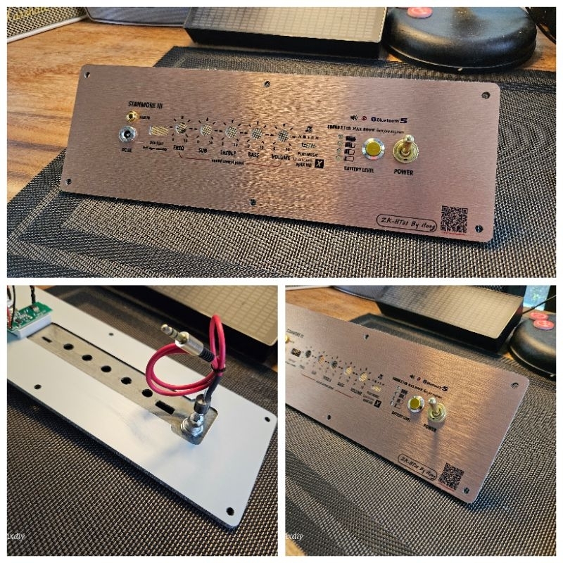 แผ่นเพลท HT21 พร้อมอุปกรณ์ ลำโพงบลูทูธDiy สีทองแดง