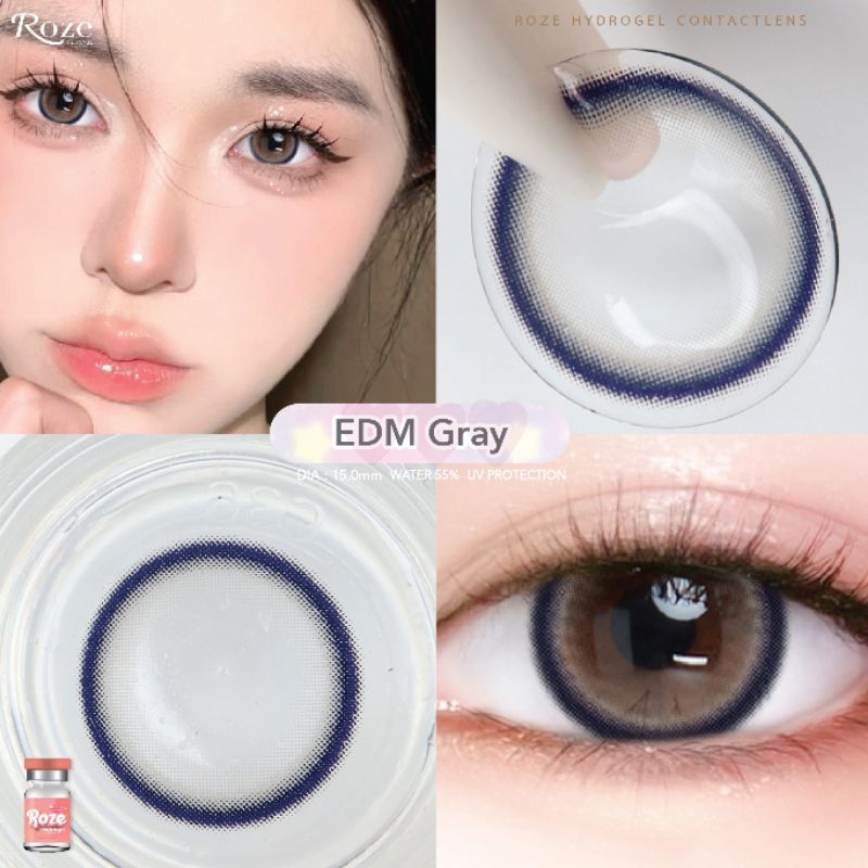 🍑EDM Gray/Brown🍑💖By Roze lens💖📌เลนส์ไฮโดเจล📌