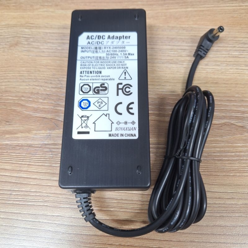 Adapter 24V-1A  24V-2A  24V-3A  24V-4Aอะแดปเตอร์ 24V-5A  หัว 5.5 x 2.5MM งานดีมีน้ำหนัก