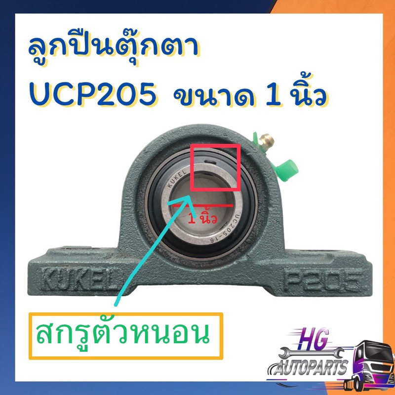สกรูตัวหนอนใช้กับลูกปืนตุ๊กตาUCP205
