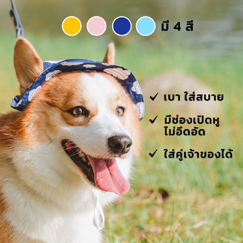 หมวกหมาแมว หมวกบักเก็ต sky & cloud คู่สัตว์เลี้ยง | Clawset.BKK