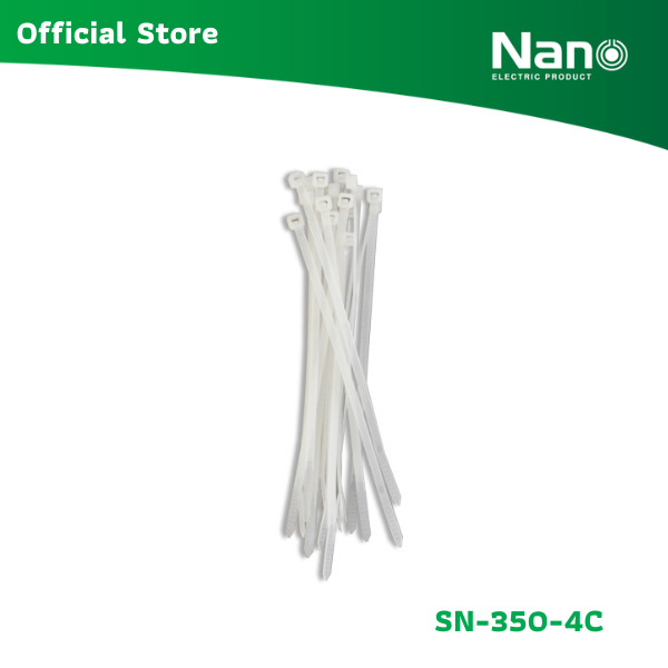 NANO Cable Tie 14" 350x4.8 (3,500 ชิ้น/กล่อง, 100 ชิ้น/ถุง) รุ่น SN-350
