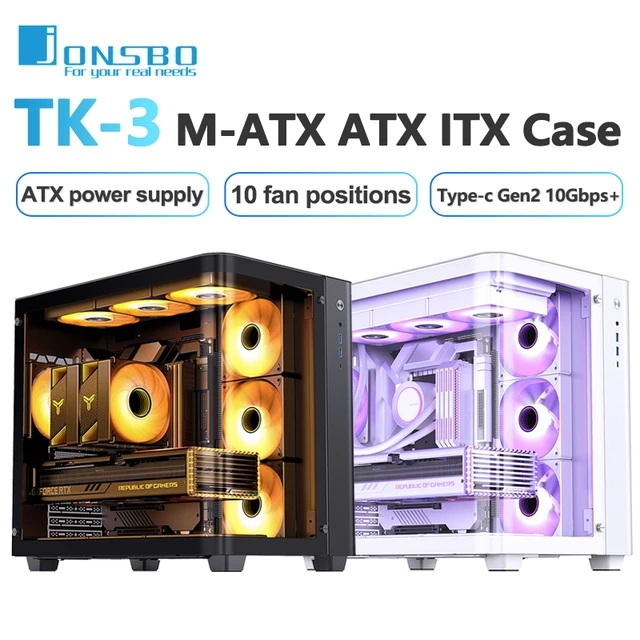 CASE (เคส) JONSBO TK-3 ATX Case Gaming
