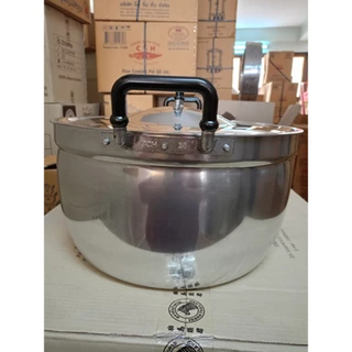 Crocodile Cookware หม้อ 2 หู ตราจระเข้ วัสดุ อลูมิเนียม (เลือกขนาดได้) ขนาด 34 - 45 ซม. หม้อแกง