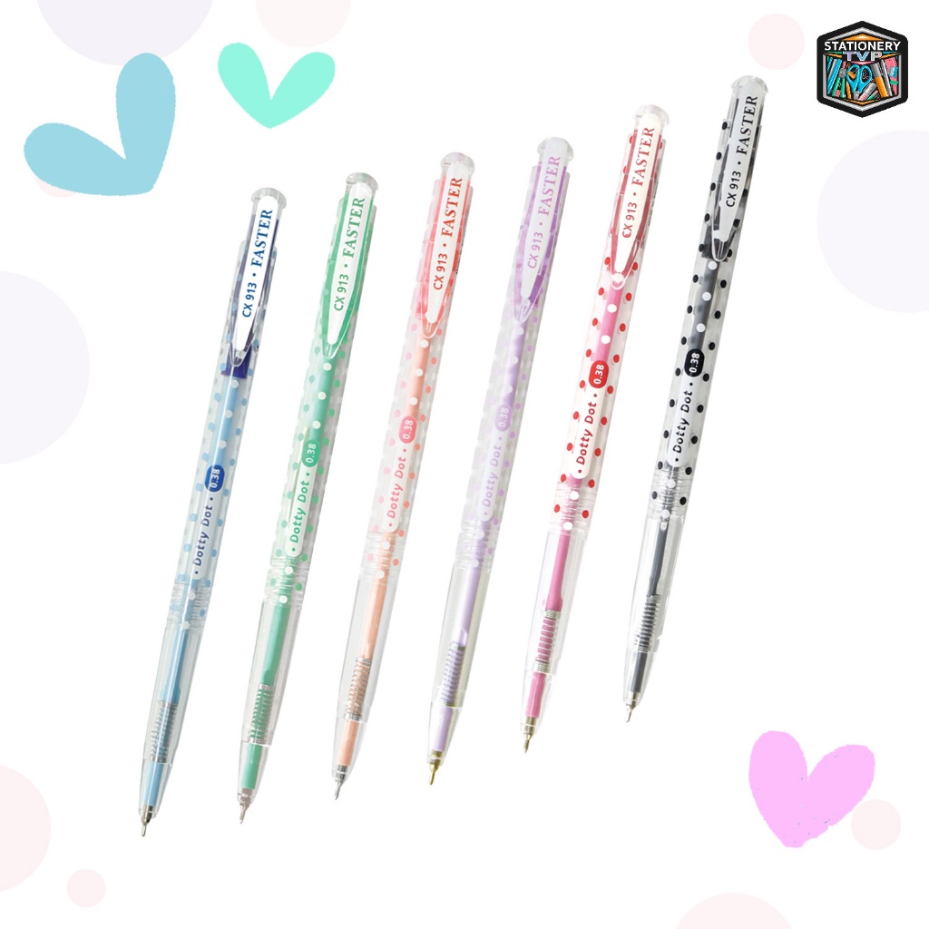 FASTER ปากกาลูกลื่น รุ่น Dotti Dot 0.38mm. รหัส CX913 [ 1 ด้าม ]