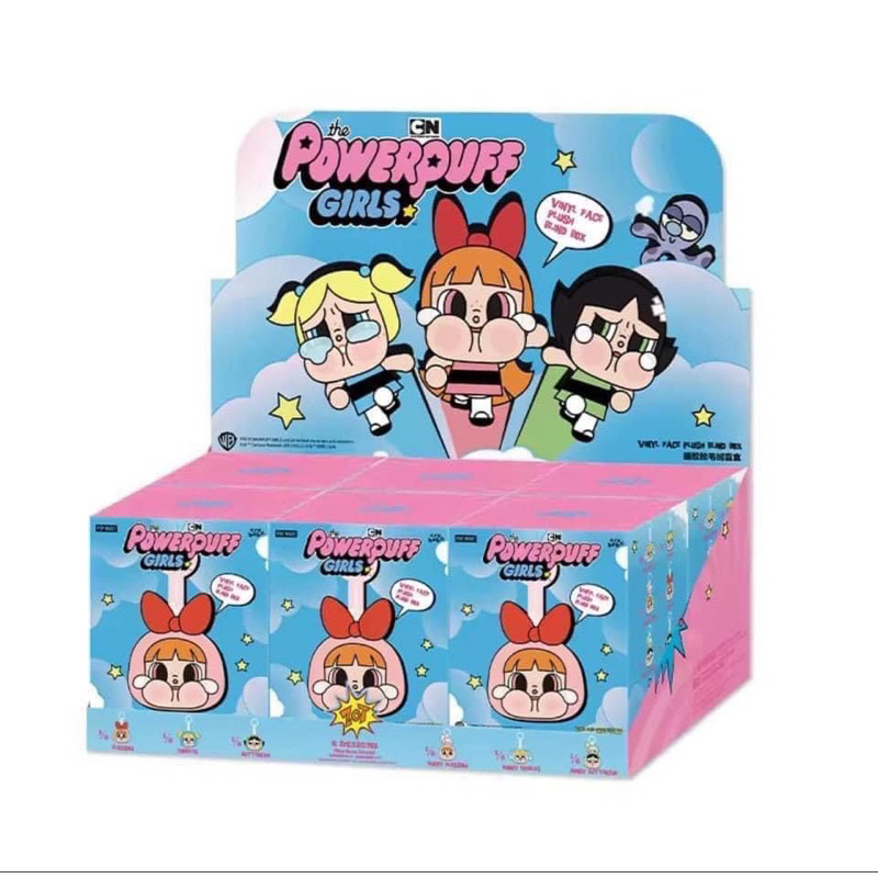ส่งจากไทย CRYBABY × Powerpuff Girls Vinyl Face Plush Blind Box แท้ 100% Pop mart ยกกล่อง (6ตัว)
