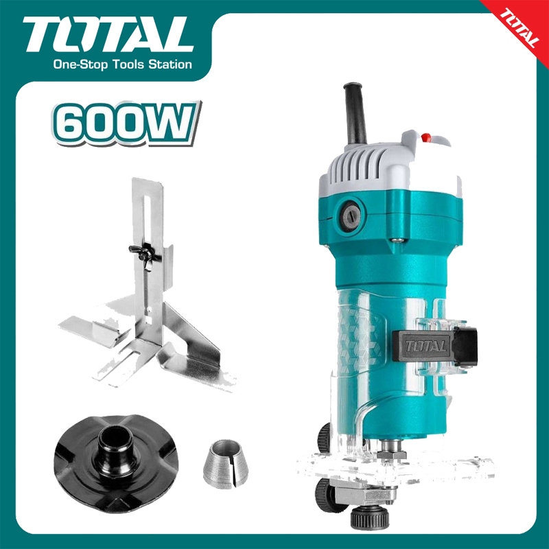 TOTAL เครื่องทริมเมอร์ 600 วัตต์ (ขนาดหัวจับดอก 6 มม. และ 1/4 นิ้ว) รุ่น TLT6001 ( Trimmer ) ทริมเมอร์
