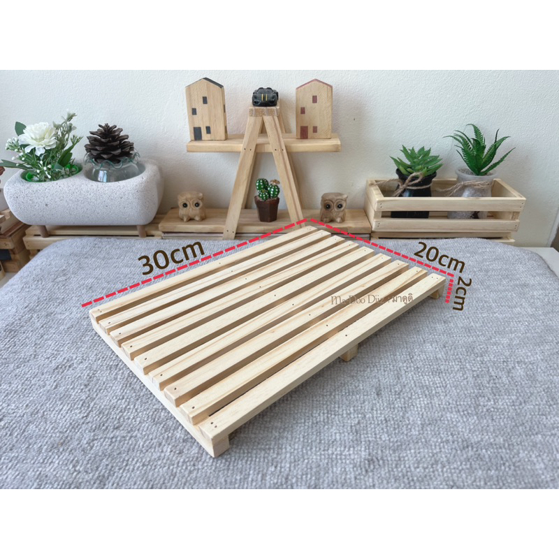 ตกแต่งบ้าน ให้น่าอยู่ Madoodiiz พาเลทไม้สน ระแนงไม้สน พาเลทไม้ขนาดเล็ก 30*20*2cm พร้อมส่ง ราคาถูก