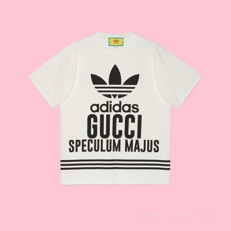 Gucci x Adidas เสื้อยืดคอกลม รุ่น Crew Neck Unisex Street Style Collaboration Plain Cotton Code: 616