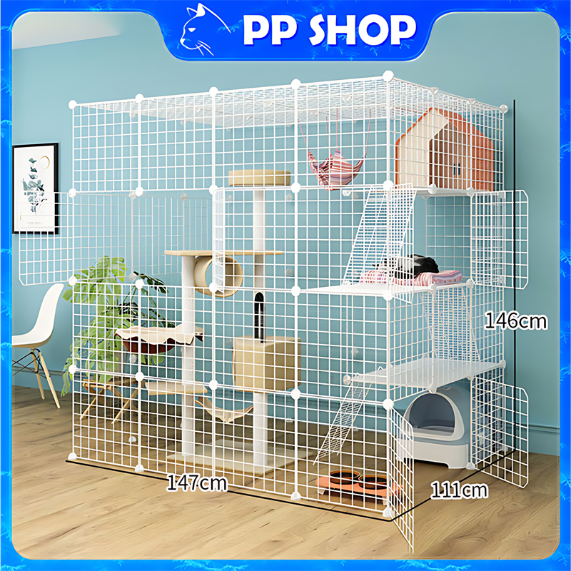 PP shop กรงเเมว กรงdiy กรงแมวแบบคอนโด กรงน้องแมว  คอกกั้นสัตว์ กรงกระต่าย คอกกั้นสุนัข  คอกกระต่าย
