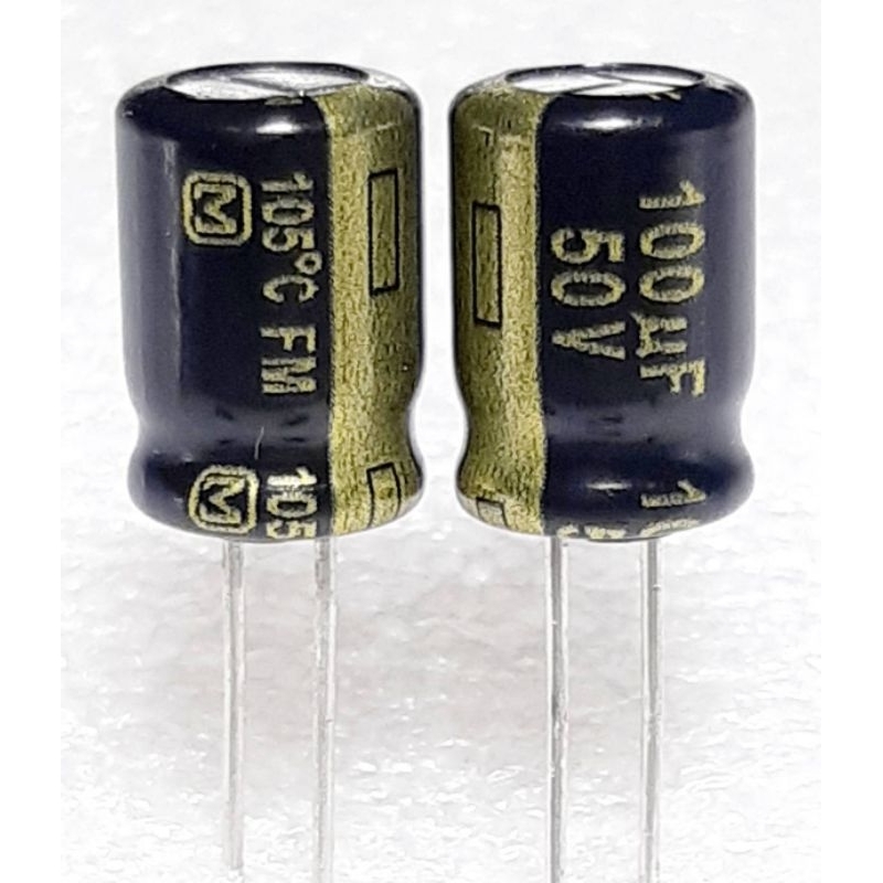 Panasonic FM 100uf 50v capacitor ตัวเก็บประจุ คาปาซิเตอร์