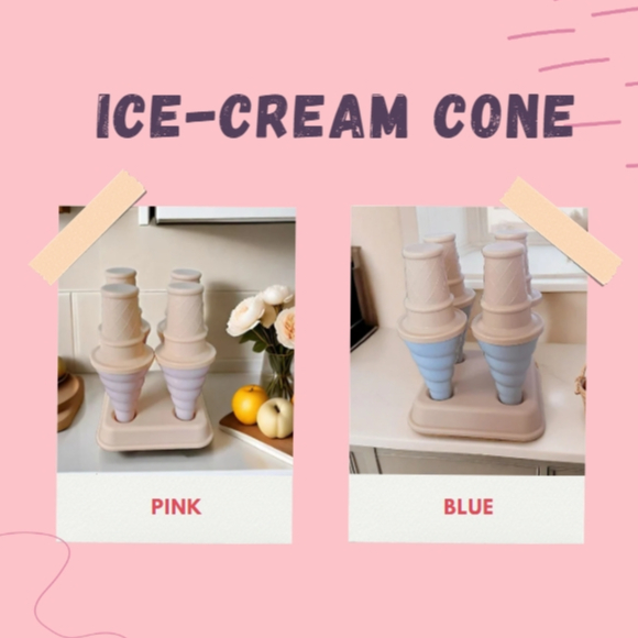 แม่พิมพ์ไอติม พิมพ์ไอศครีม DIY ที่ทำไอติม แม่พิมพ์แท่งน้ำแข็ง ไอติมโคน บล็อคไอศครีม คละลาย 4 ช่อง