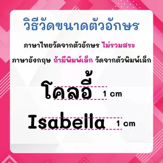 ป้ายชื่อกำมะหยี่ (สูง 1ซม.) ตัวรีดกำมะหยี่ รีดติดกระเป่า หมวก กางเกง รีดง่าย-ซักได้ ติดทนนาน