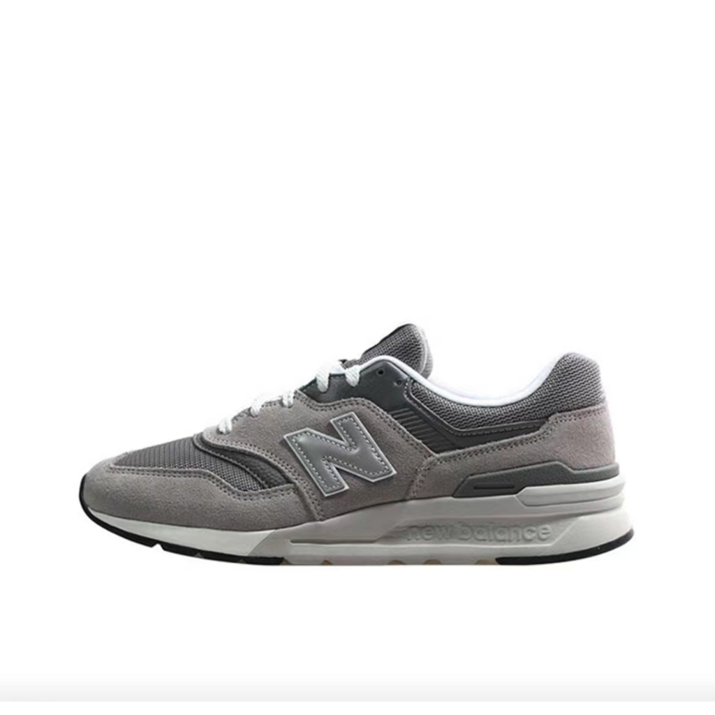 ของแท้ 100% New Balance 997 แฟชั่นวินเทจกันลื่นทนต่อการสึกหรอระบายอากาศสบายกีฬารองเท้าลำลองสีเทาเงิน