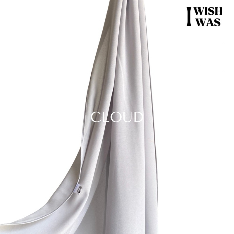 ผ้าพันยาวชีฟองพรีเมี่ยม สีcloud/เทาอ่อน