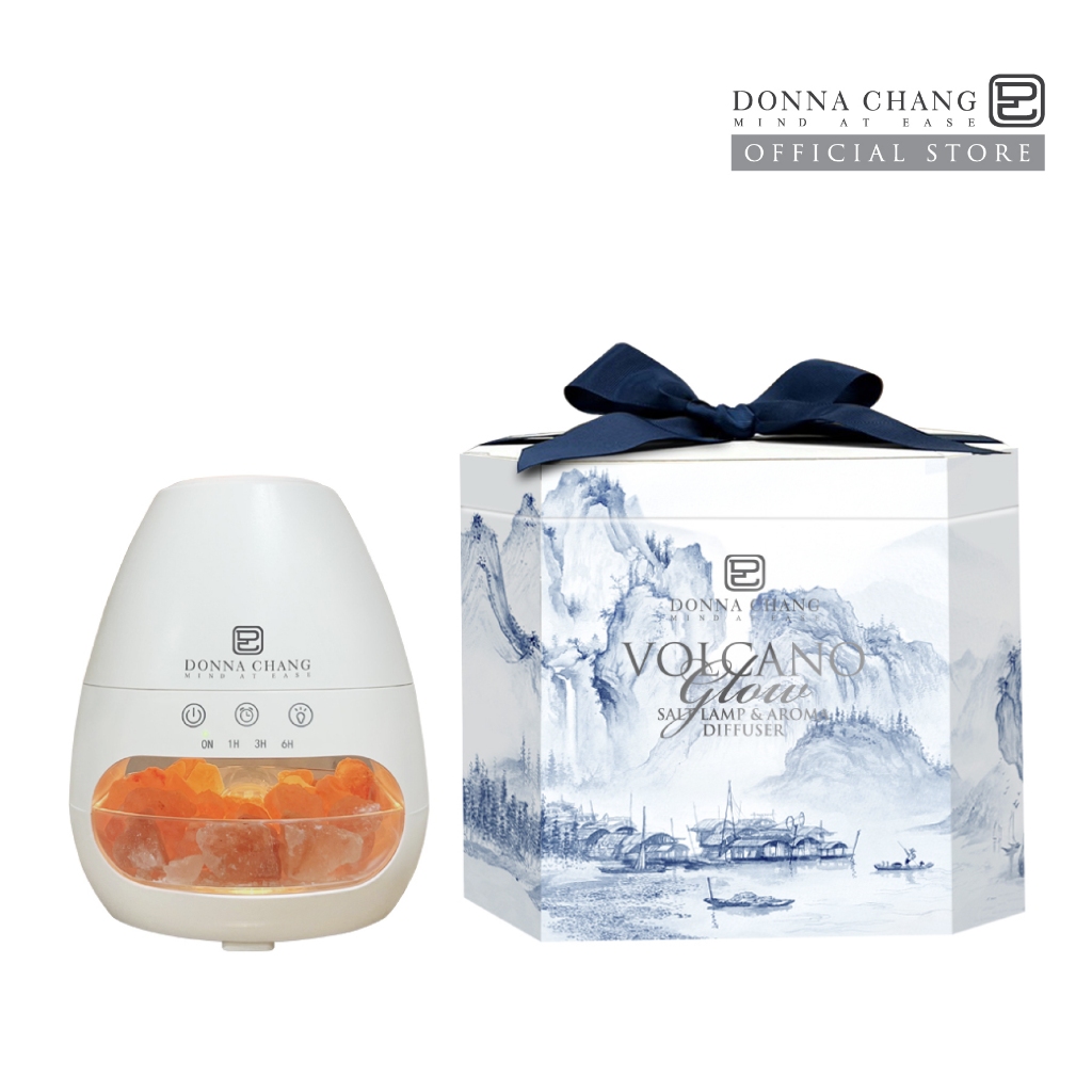 DONNA CHANG VolcanoGlow Salt Lamp & Aroma Diffuser ดอนน่า แชง เครื่องพ่นอโรม่าเกลือหิมาลายัน เครื่องกระจายกลิ่น