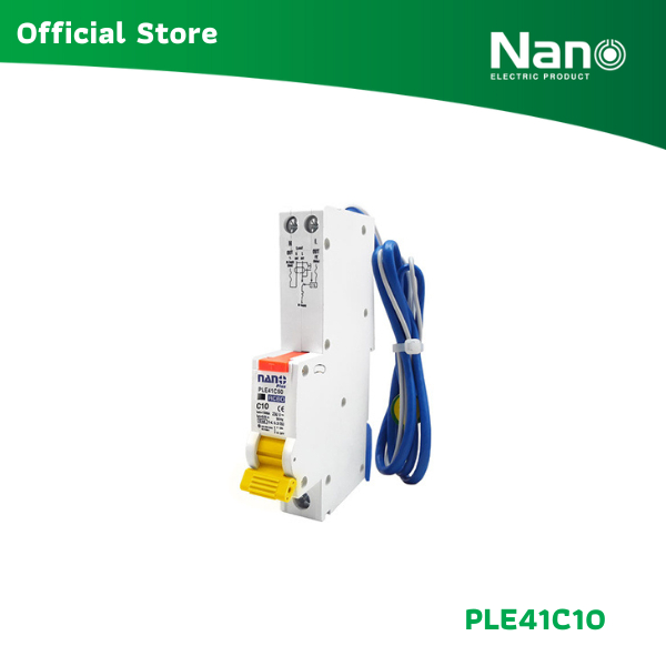 NANO เซอร์กิตเบรกเกอร์กันดูด NANO PLUS 1P 10kA (1 ชิ้น/กล่อง) รุ่น PLE41C