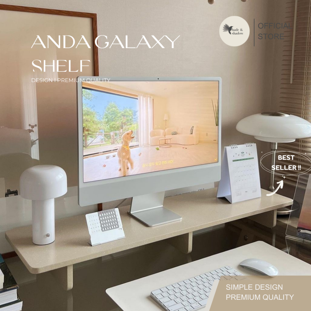 ถูกที่สุด! ชั้นวางจอคอม ipad  มี 3 ขนาด S M L ชั้นวางของจัดระเบียบโต๊ะ studygram gamer work มินิมอล