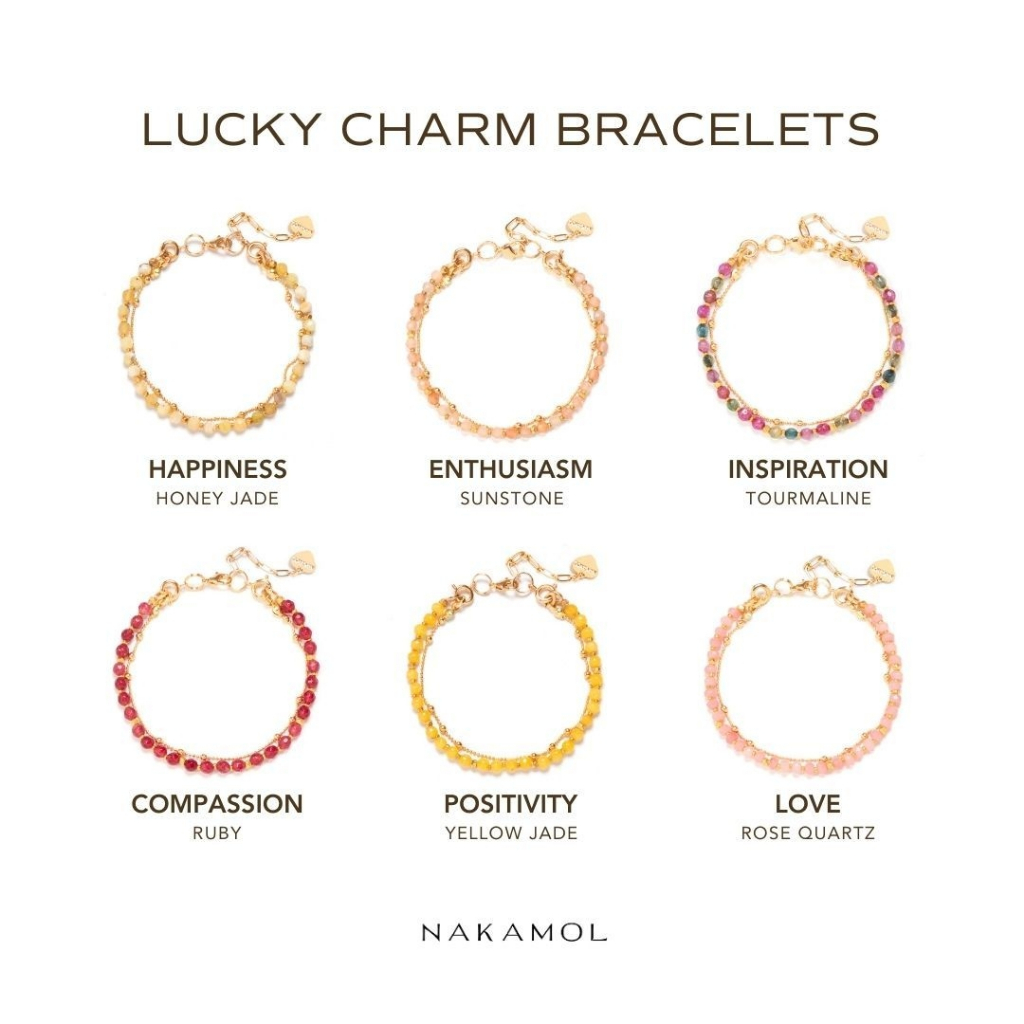 NAKAMOL - LUCKY CHARM Bracelets สร้อยข้อมือสายมูตามสีหินมงคล