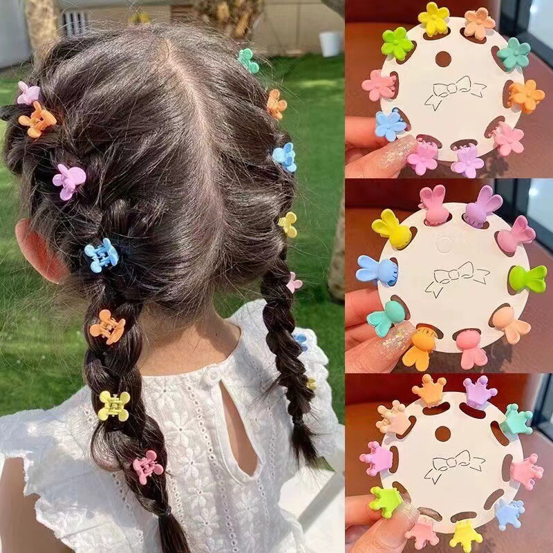 (สินค้าส่งจากไทย) กิ๊บติดผมจิ๋ว กิ๊บติดผมเด็ก สีสันสดใส 1แผงมี10อัน (คละสี)  สินค้าพร้อมส่ง