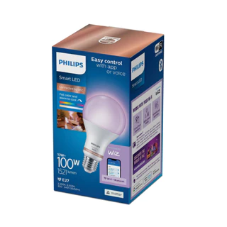 Philips WiZ LED หลอดไฟเปลี่ยนสีอัจฉริยะ เปลี่ยนสีได้ 16 ล้านสี 13 วัตต์ ขั้วE27