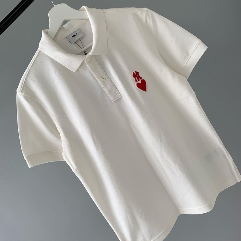 พร้อมส่งสีขาว size L MLB T - Shirt คอปก ❤️