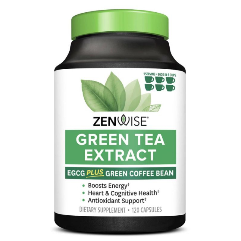 💥พร้อมส่ง💥Zenwise Health Green Tea Extract with Green Coffee Bean Extract, 120 Capsules