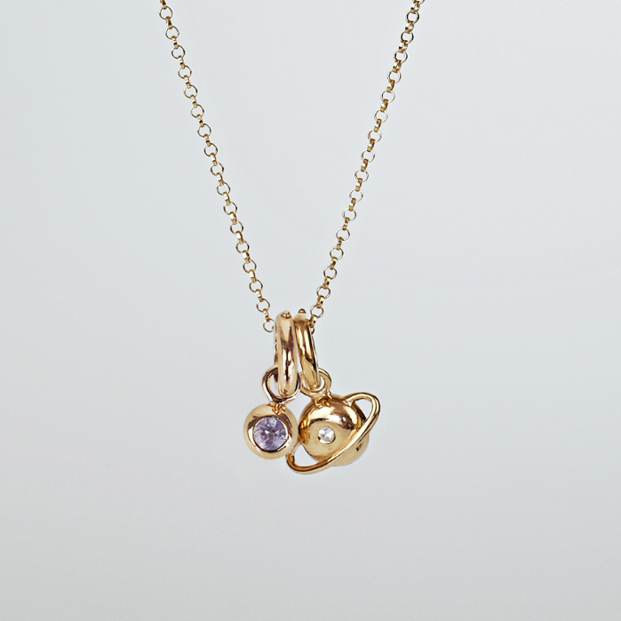 [Open on Museum] Heritage of Charms : Necklace Set สร้อยเงินแท้พร้อมจี้สัญลักษณ์ และจี้พลอยแท้