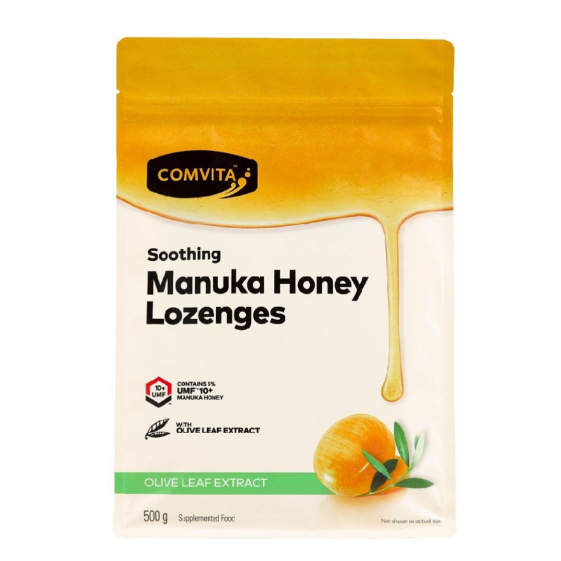 Comvita Manuka Honey Lozenges with Olive Leaf Extract 500g
