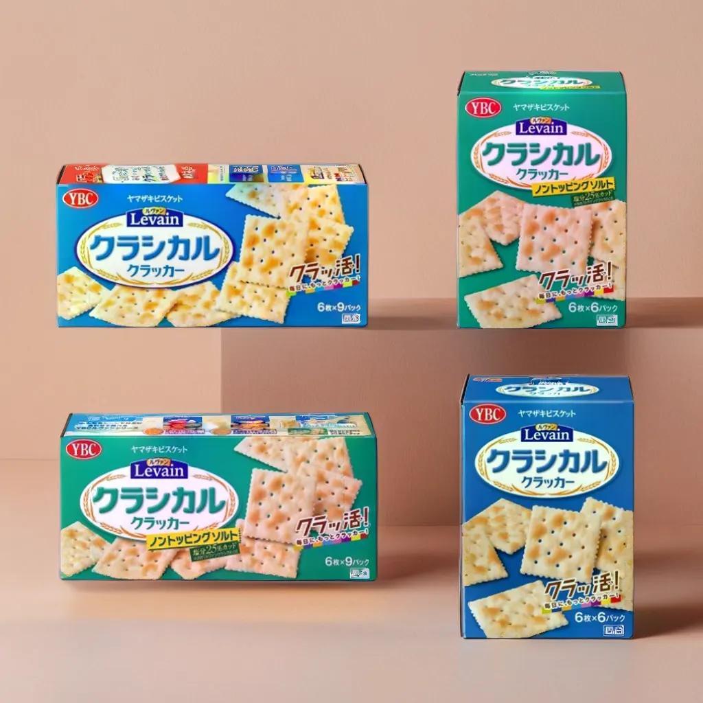 YBC Levain แครกเกอร์ คลาสสิค & สูตรไม่ใส่เกลือ แครกเกอร์ยอดนิยมจากญี่ปุ่น กรอบ อร่อย หลายรสชาติ (218g - 148g)