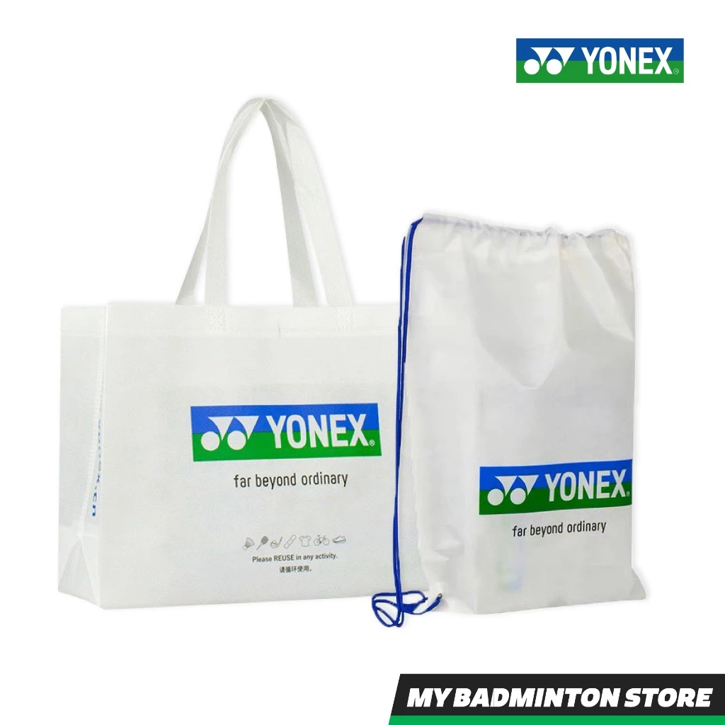 YONEX ถุงอเนกประสงค์ เส้นใย PP หนานุ่ม กันน้ำ น้ำหนักเบา แห้งไว้ ถุงหูรูด กระเป๋าเก็บของหูหิ้ว