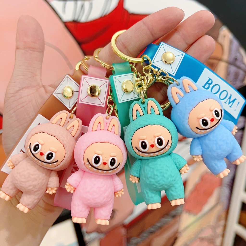 YS203 พวงกุญแจจี้ น้องLABU น่ารักๆ อะคริลิค ห้อยกระเป๋า ห้อยมือถือ พร้อมส่งจากไทย