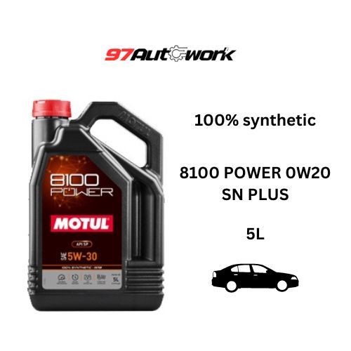 MOTUL 8100 POWER 5W30 น้ำมันเครื่อง สังเคราะห์แท้ 100% ของแท้ / โมตุล เทคโนโลยีจากสนามแข่ง น้ำมันเคร