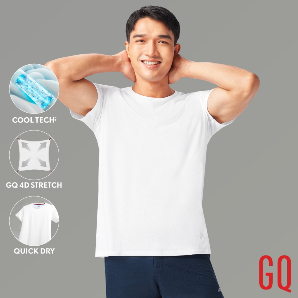 GQ Innerwear - Cool Tech™+ Short Sleeve เสื้อยืดทับใน ผ้าเย็นทั้งผืน สูงสุด 2 องศา