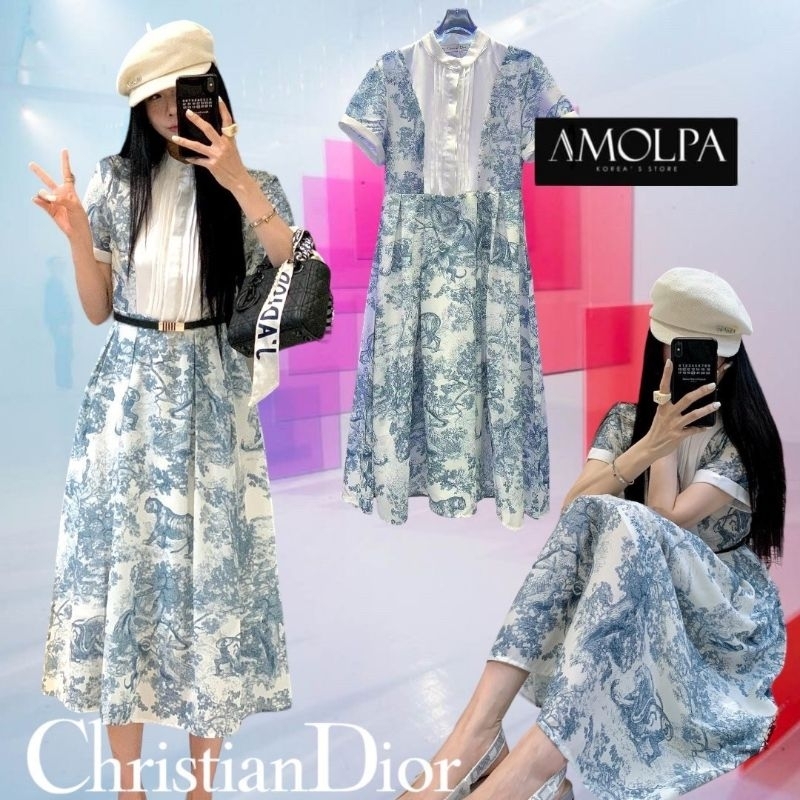 LONG MAXI DRESS CHRISTIAN DIOR WITH BELT ตัวนี้ทรงยาว