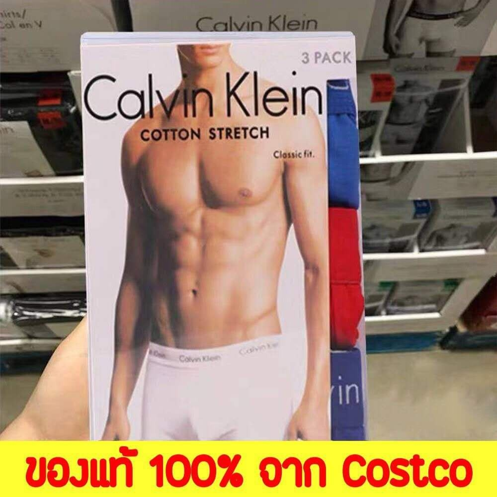 calvin klein underwear】กางเกงในชาย ck 1กล่อง 3ตัว กางเกงในแบรนด์แท้100% เนื้อผ้าฝ้ายระบายอากาศได้ด