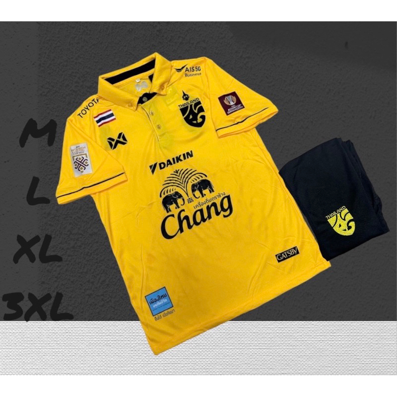 ชุดฟุตบอลชุดกีฬาเสื้อพร้อมกางเกงผ้านิ่มเย็นใส่สบายขนาดไซร้M L xL 3XLสินค้ามาใหม่