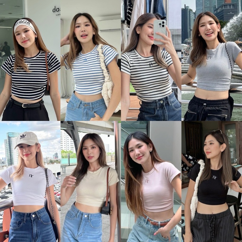 Nicharis/เสื้อครอปป้ายNicharis/New in pack/Size:M