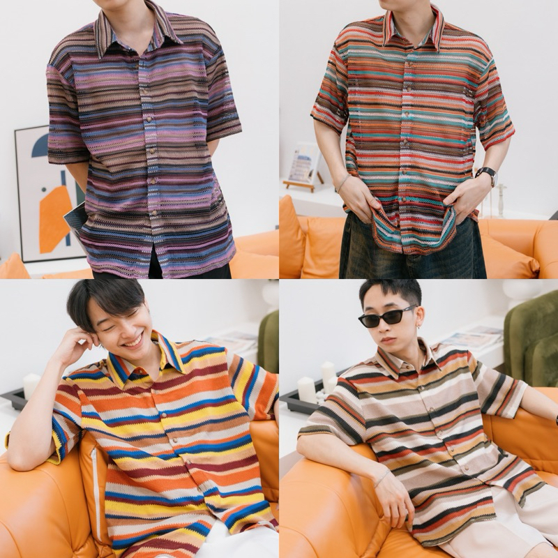 JOE POLO เสื้อโปโลตาข่ายทรงโอเวอร์ไซส์