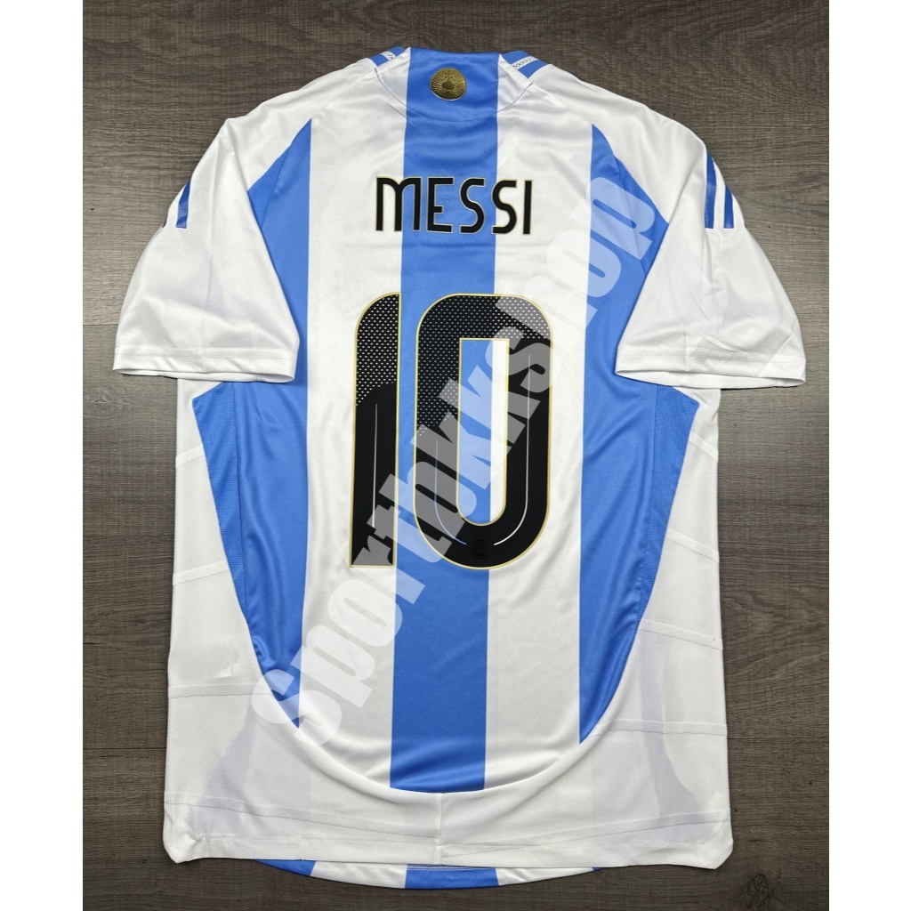 [Player] - เสื้อฟุตบอล ทีมชาติ Argentina Home  อาร์เจนติน่า เหย้า Euro ยูโร 2024 พร้อมเบอร์ชื่อ 10 MESSI
