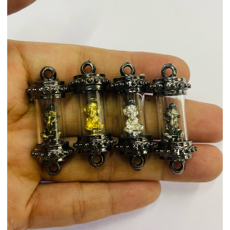 ตะกรุด พระพิฆเนศ ขนาด 1.4*1 cm เสริมโชคลาภ เงินทอง วาสนา ค้าขาย