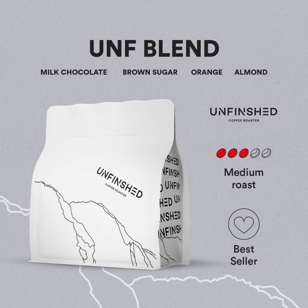 Unfinished Coffee Roaster เมล็ดกาแฟคั่ว UNF Blend