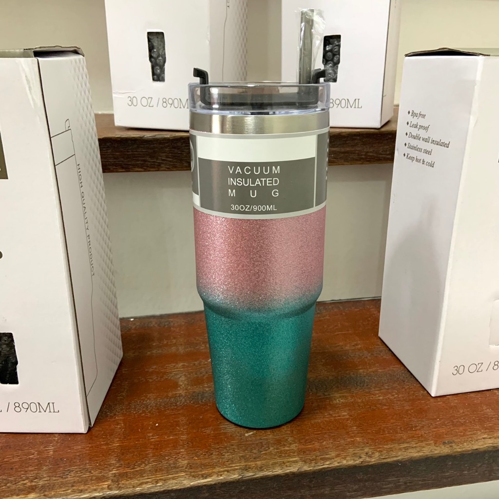 แก้วเก็บความเย็น 12-13ชม 30oz/890ml เป็นแบบกากเพชร(พร้อมส่งจากไทยทุกวัน 1-3วัน) - รูปที่ 3